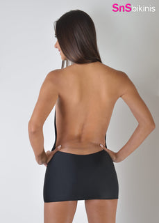 BLACK WIDOW Sexy Halter Mini Dress