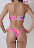HAWAI FLOWERS Strappless Top and Brazilian Cut Bottom