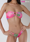 HAWAI FLOWERS Strappless Top and Brazilian Cut Bottom