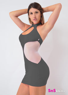 KRYSTAL Sexy Party Sheer Mini Dress