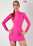 VANESSA Elegant Long Sleeve Lycra Dress