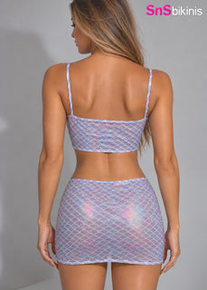 FIESTA New Sexy Shiny Mermaid style skirt and top
