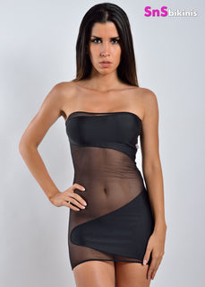 MIDNIGHT Very Sexy Translucent Mini Dress