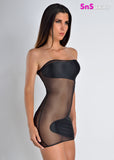 MIDNIGHT Very Sexy Translucent Mini Dress