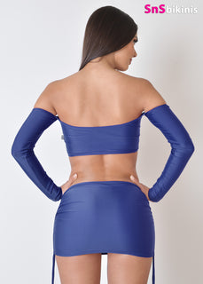 NAOMI Sexy Shoulder Top and Skirt