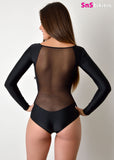 REBECCA Sheer Bodysuit