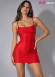LATINA New Sexy Liquid Effect Shiny Mini Dress