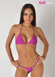 Wild Grape Sexy Triangle Thong Bikini